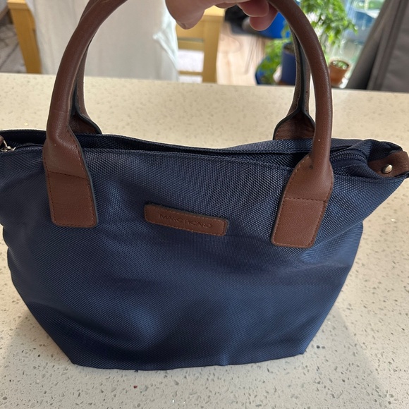Marc Picard Leather and Soft Canvas Tote - Picture 2 of 3